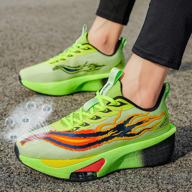 New Ultra-light Outdoor Soft-soled Shock-absorbing Sports Shoes for Men and Women, Versatile Wear-resistant and Non-slip Racing Carbon Board Running