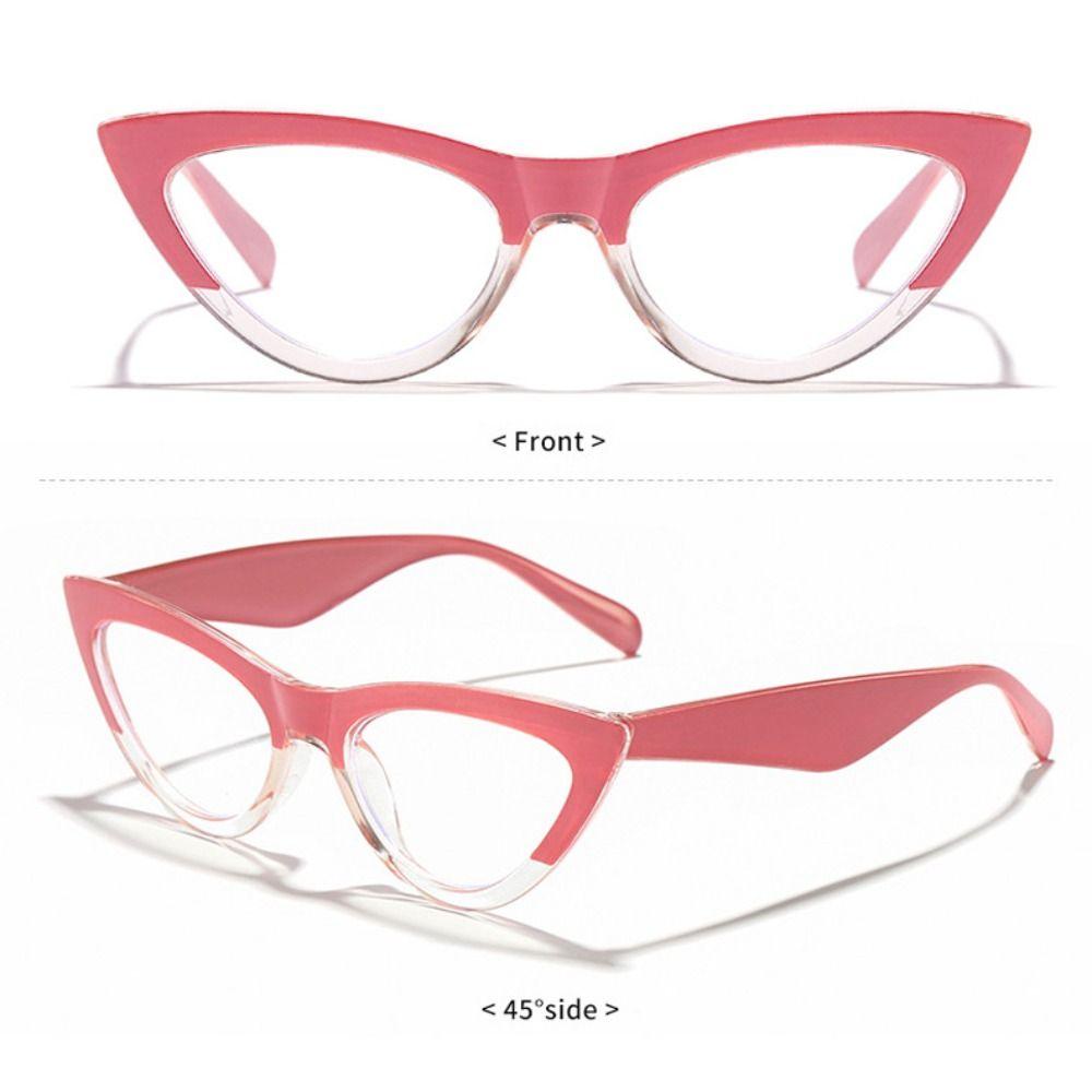 Plane Mirror Computer Glasses Frame Transparent Blocking Glasses Cat Eyes Eyewear  Women Men