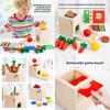 Carrot Four In One Wooden Educational Toy Coin Organizer Kids Cognitive Growth
