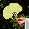 Exquisite Rice Paper Fan Chinese Style Ginkgo Round Fan Props For Photographs Hand Fan Home Decoration Calligraphy Crafts