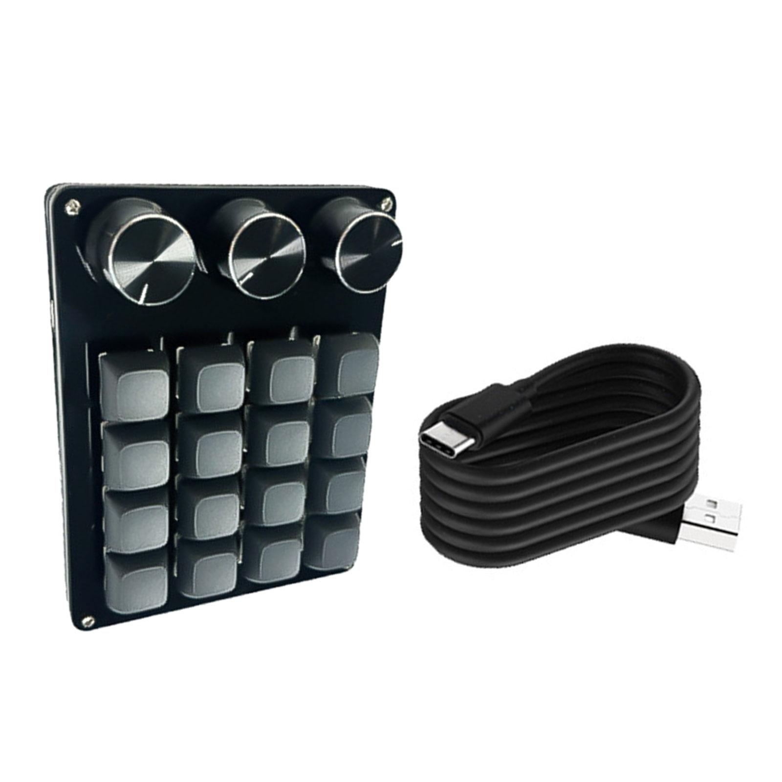 

Программируемая 16-клавишная макро-клавиатура с 3 настраиваемыми ручками. Механические переключатели с возможностью горячей замены для эффективного программирования в играх. B