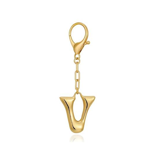 Letter Keychain Mini 3D Alphabet Charm Key Chain with Lobster Clasp Lightweight Bags Keys Bracelets Accessory