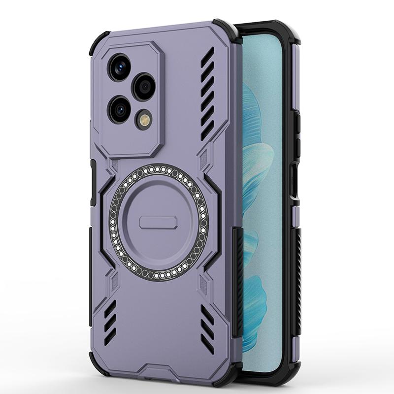 KEYSION Hollow Heat Dissipation Case for HONOR 200 5G Magnetic Cooling Shockproof Phone Back Cover for Huawei Honor 200 Lite 5G
