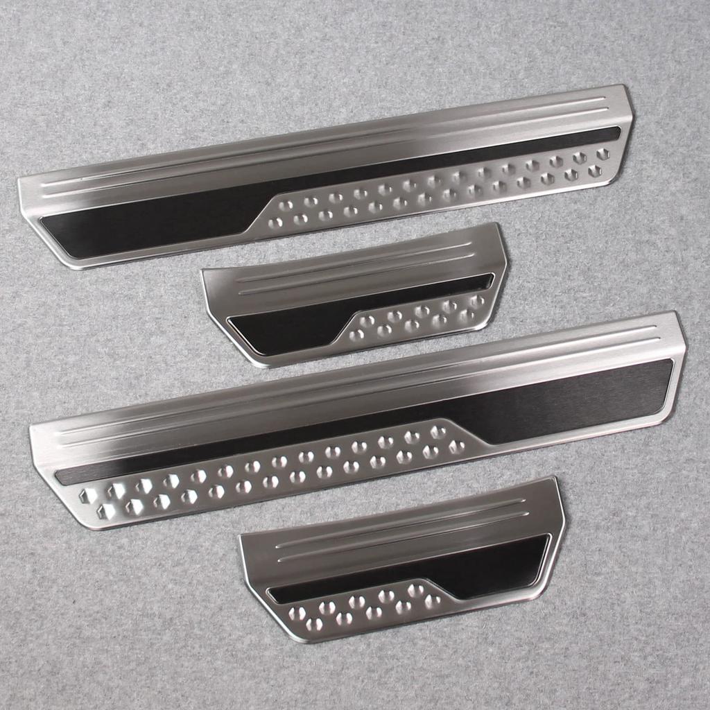 RUIQ Honda New Vezel RV Series Exclusive Interior Stainless Steel Step Garnish Side Step Garnish Exterior HONDA VEZEL Exclusive Design (Silver)