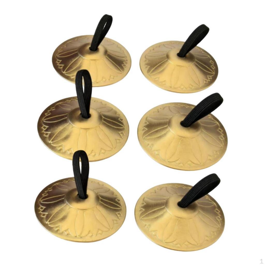 2 Finger Cymbals, Dance Instrument Accessory for Children, Metal Material, Ergonomic Design, Easy To
