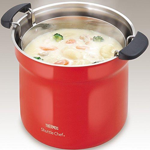 Thermos Vacuum Insulated Cooker Shuttle Chef 4.3L [4-6 servings] Tomato KBF-4501 TOM