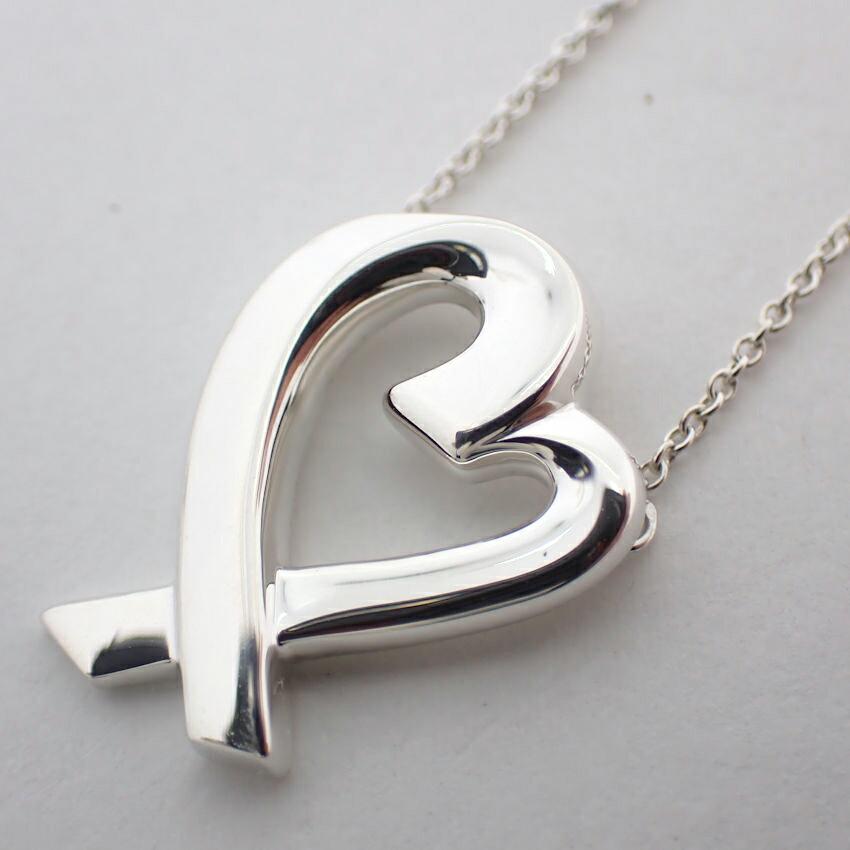 [Used] TIFFANY/Tiffany 925 Loving Heart Pendant/Necklace/j70-3