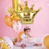 14pcs Big and Small Gold Crown Aluminum Film Balloon Set Party Decoration Photography Wedding  baby shower Birthday Supplies