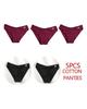 FINETOO 5Pcs/Set Women Cotton Panties Female Underwear Solid Color Underpants Sexy Lingerie Knickers for Woman Briefs Intimates