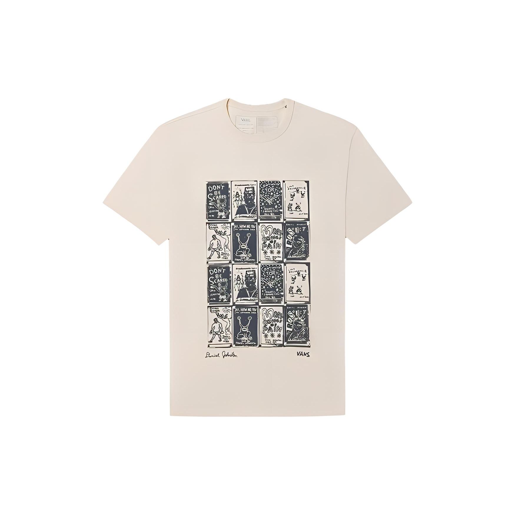 

Vans Графическая футболка с коротким рукавом и круглым вырезом, с принтом спереди, унисекс, топы, белая VN0A7SOK3KS1 M