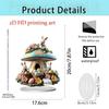 Easter Bunny 2D Acrylic Star Moon Eggshell Desktop Ornament