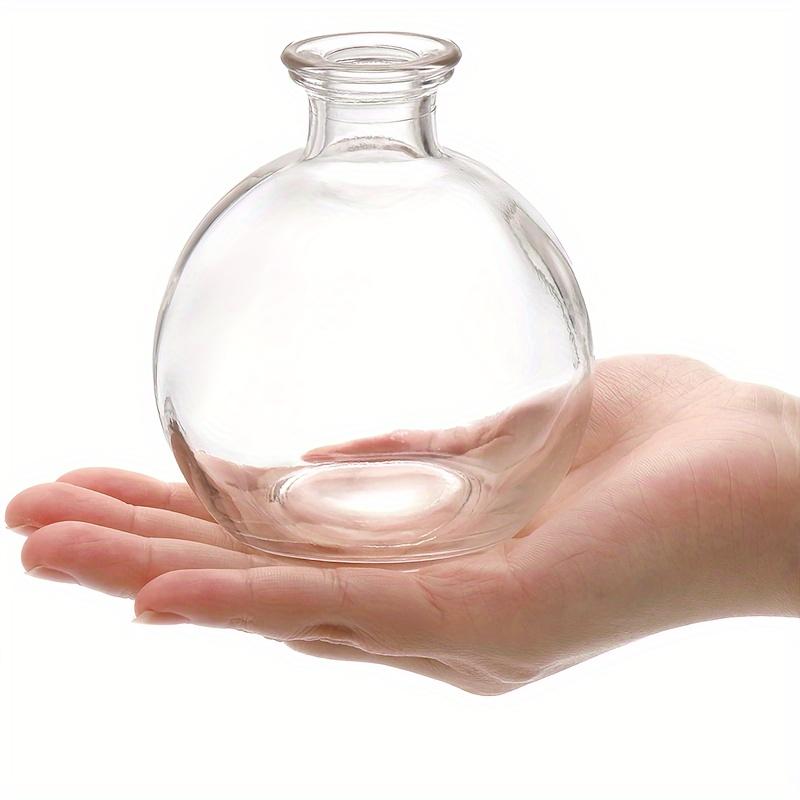 Set of 12 Small Glass Spheres Vase,h 4inch Unique Mini Low Sitting Vase,transparent Floral Centerpiece for Home Decor,wedding,floral Arrangement, Eve