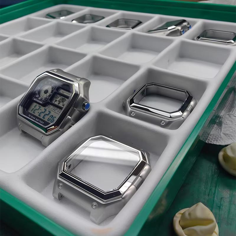 Mod kit AE1200 case for Casio 3299 AE-1200 AE-1300 stainless steel bezel metal band Bracelet mirror waterproof ring screws Parts