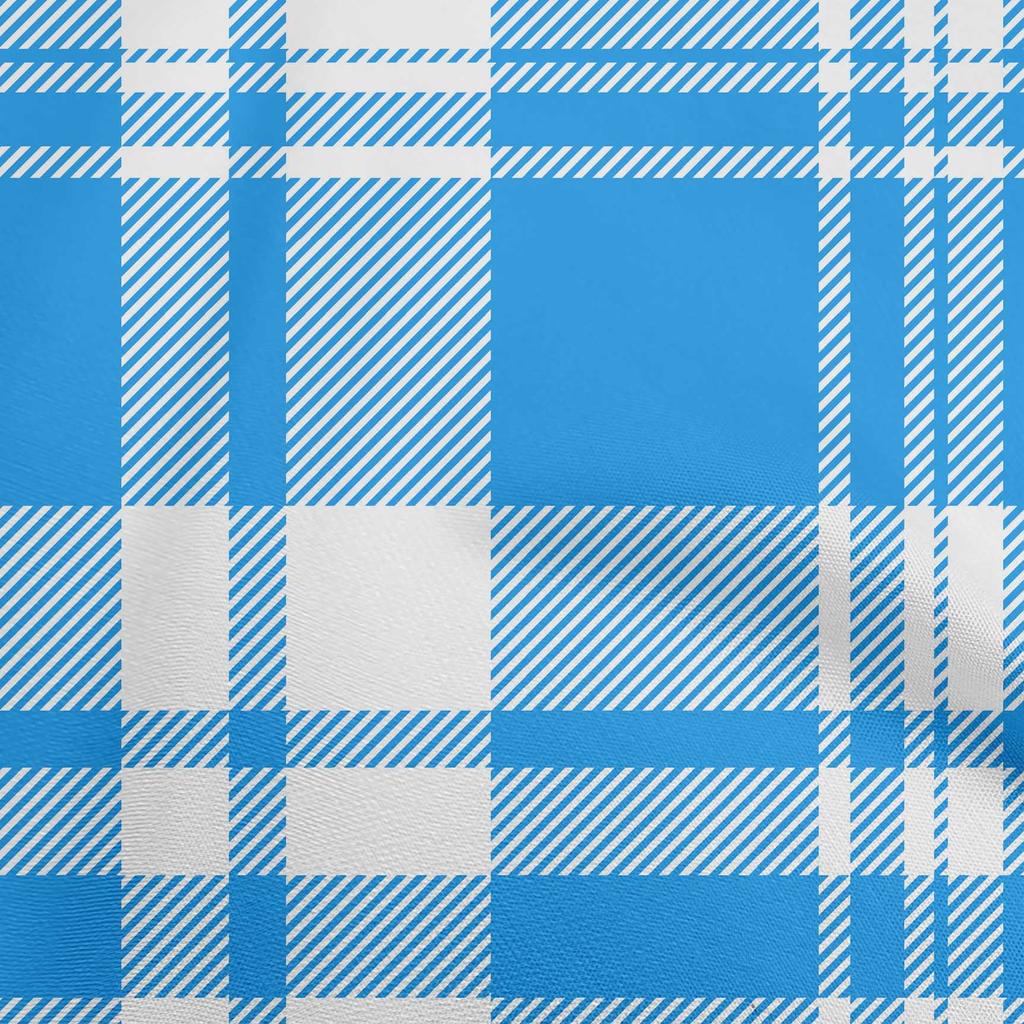Kjøp oneOone Cotton Flex Medium Blue Stoff Tartan Gjør-det-selv