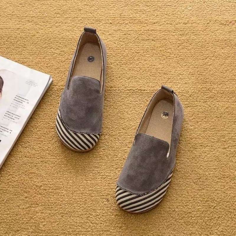 2025 New Spring Flat Heel Single Shoes Doudou Shoes Flat Shoes Cloth Shoes Round Head Leopard Print Lazy Shoes Fisherman Shoes Women's Tide