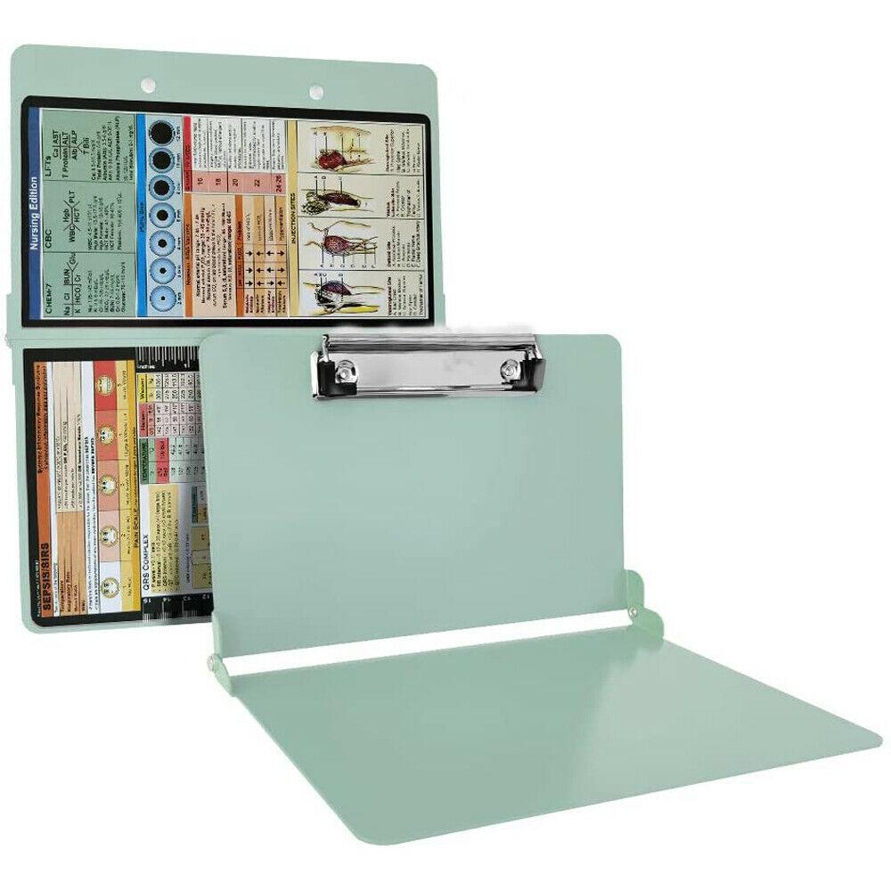 New Style Clipboard Nursing Edition Aluminium Alloy Folding Nursing Clipboard With Quick Reference Sheet Writing Pad