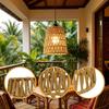 Vintage Design Pendant Lamp Shade Light Cover Paper Rope Woven Rustic Lampshade for Restaurant