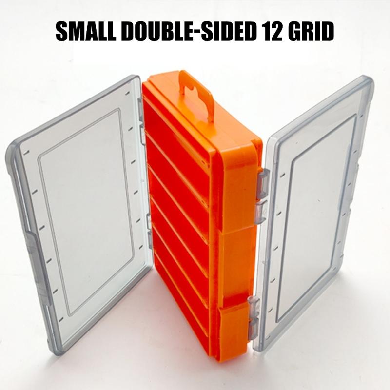Double Sided Fishing Tackle Storage Box Plastic Fishing Tool Case Jigs Head Hook Storage Organizers Fishing Supply
