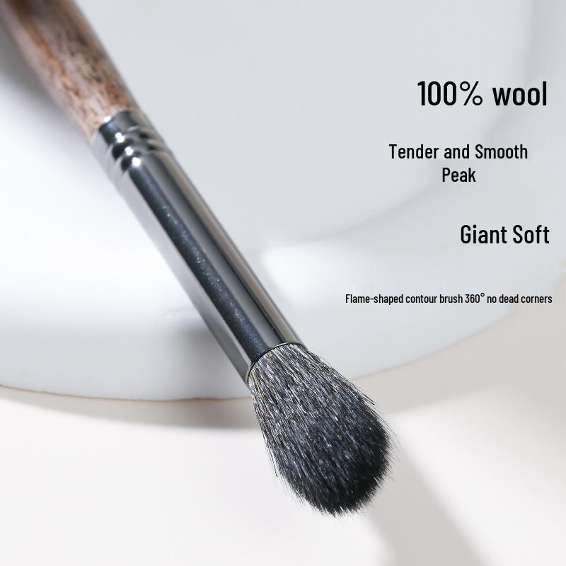 Flame Blending Brush - Fine Soft Bristles for Highlight, Contour, Blush - Single Pack