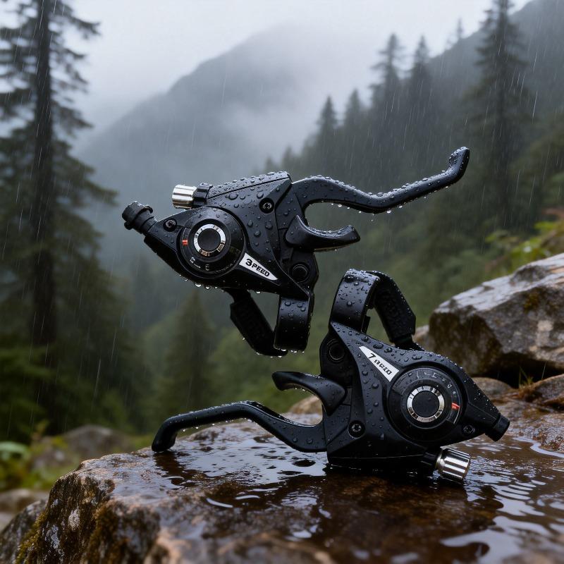 For Bike Compatible ST-EF51 3x7 3x8 Speed Trigger Shifter with V Brake Lever Set Mountain Bike MTB Handlebar Shifter Black