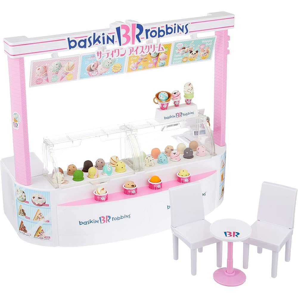 

Takara Tomy Licca-chan Ice Cream Shop Playset with Accessories and Figures