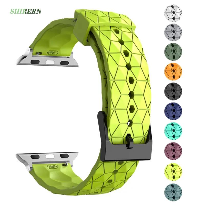 

Ремешок с футбольным узором для Apple Watch Ultra 2, ремешок 49 мм, 45 мм, 44 мм, 41 мм, 40 мм, браслет Correa, ремень iwatch Series 3/4/5/6/SE/7/8/9