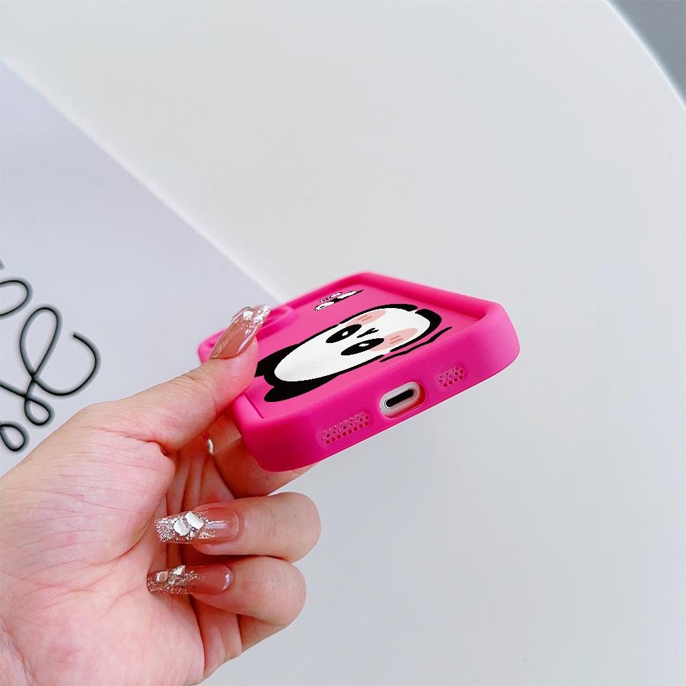 Cute Panda Pattern Soft TPU Phone Case for iPhone 17 Air 16 15 14 Pro Max Plus 13 12 Mini 8 7 X Xs Back Cover