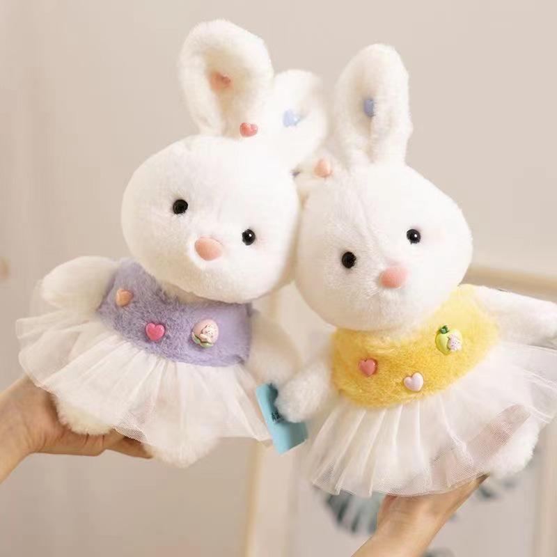 Cute 8-inch Rabbit Doll Super Cute Bit Rabbit Plush Toy Doll Birthday Gift for Girls