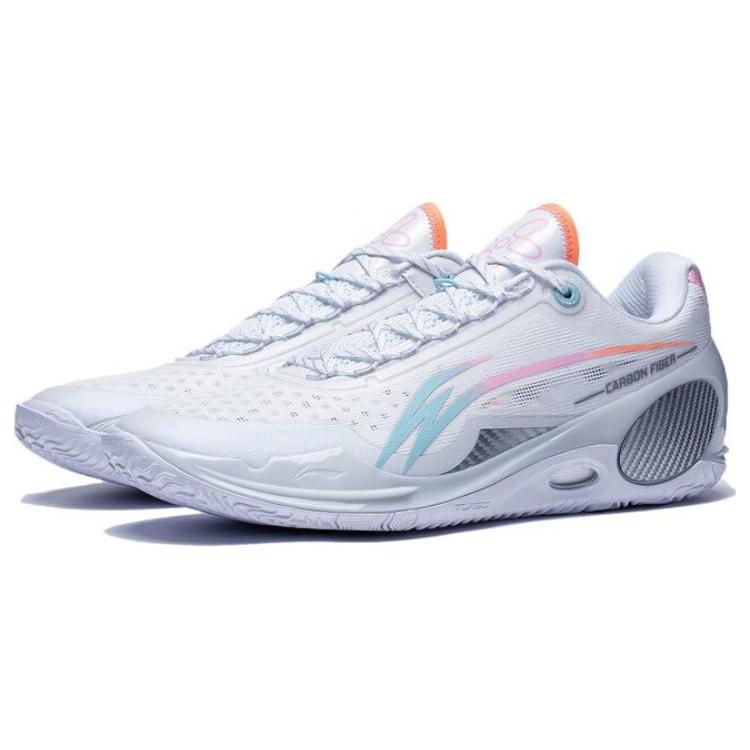 Li Ning Wade 808 3 Ultra Slip Resistant Abrasion Resistant Low Top Basketball Shoes Men's White ABAT051-7