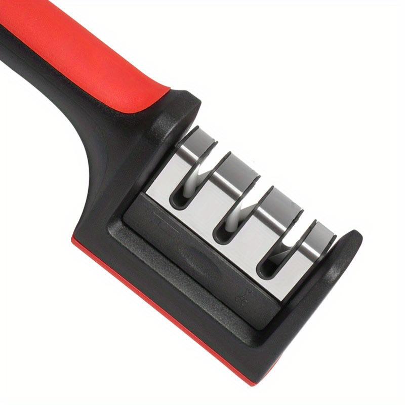 Afilador de Cuchillos Rápido de Cocina de 3/4 Segmentos Doméstico Multifuncional de Mano Piedra de Afilar de 3/4 Propósitos Herramienta para Comer