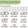 550-1780pcs Metric & Imperial Spring Lock Washers Set, M2-M12, 4#-1/2, Boxed