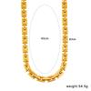European Style 18K Gold Titanium Steel Square Link Necklace & Bracelet Set