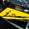 Borussia Dortmund Logo Farbe Mauspads Großes Gaming Tischkissen Rutschfest Laptop Tablet Großes Mauspads XXL Matte Mini PC Spielmatte Mit Verriegeltem Rand