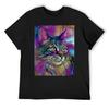 Luigi, Cat, Cat, Vhat, Lea Roche Paintings T-Shirt Anime Summer 2025 Cotton Man T-shirts Fitted T Shirts for Men