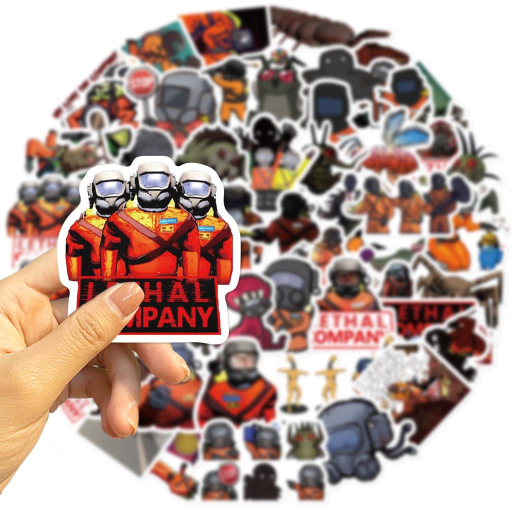 62 Game Deadly Company Stickers Decorate Laptop Suitcase DIY Waterproof Stickers