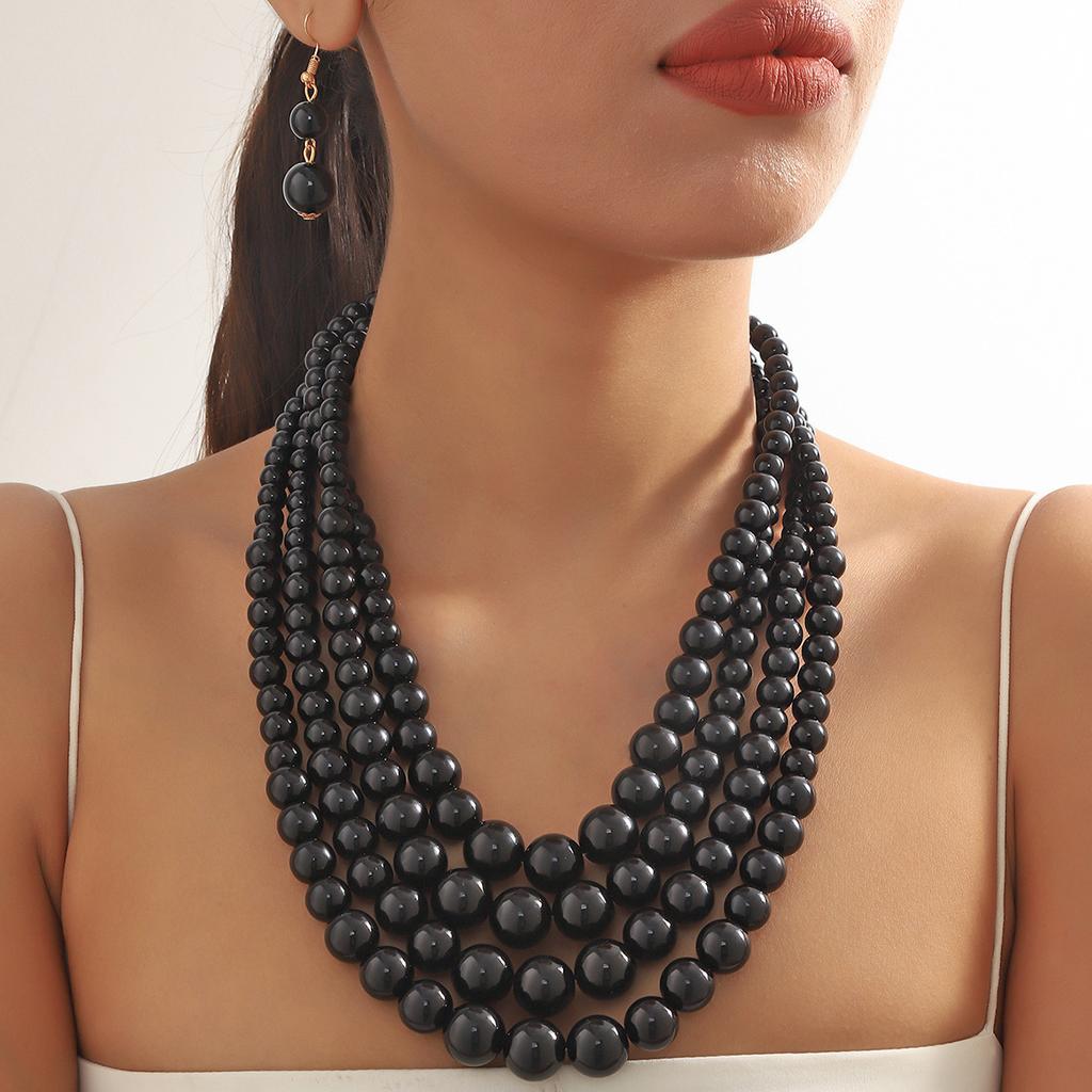 Collier long à perles tendance et personnalité, chaîne de pull