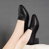 New Style Platform Women's Casual Versatile Low-cut Pointed-toe Leather Shoes for Single Shoes