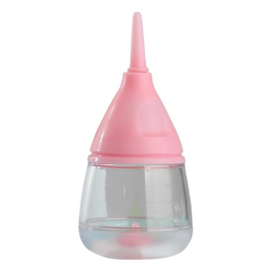 

Бутылочка для кормления щенков с защитой от удушья, бутылочки для молока для щенков, профессиональная прозрачная шкала, соска для кормления розовый