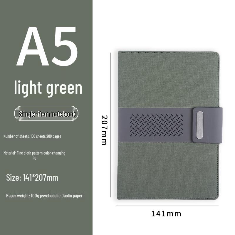 Custom Vintage Soft Leather Notebook with Buckle - A5/B5 Business Meeting Record Book with Logo Printing