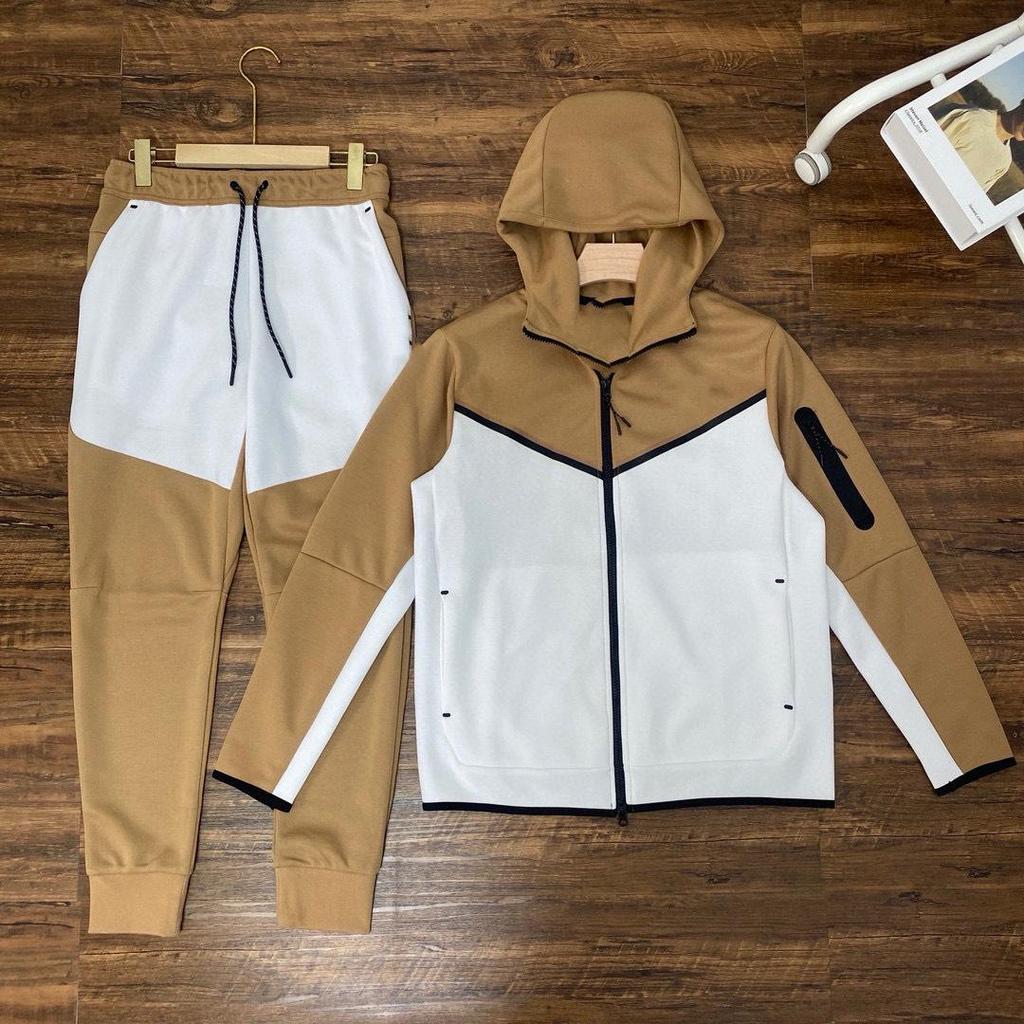 Tuta sportiva casual da uomo 2024 con cappuccio e zip laterale