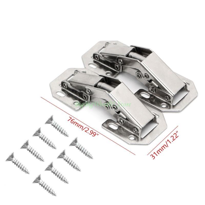 24TE 2Pcs Easy Mount 90 Degree Concealed Kitchen Cabinet Cupboard Sprung Door Hinges