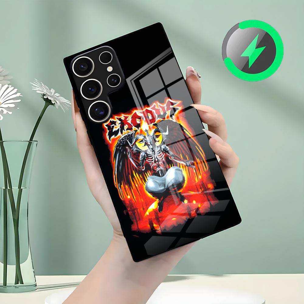 Rock Band-E-Exoduss Phone Case For Samsung S26 S25 S24 S23 S22 S21 S20 Edge Ultra Plus FE For Magsafe Glass Case