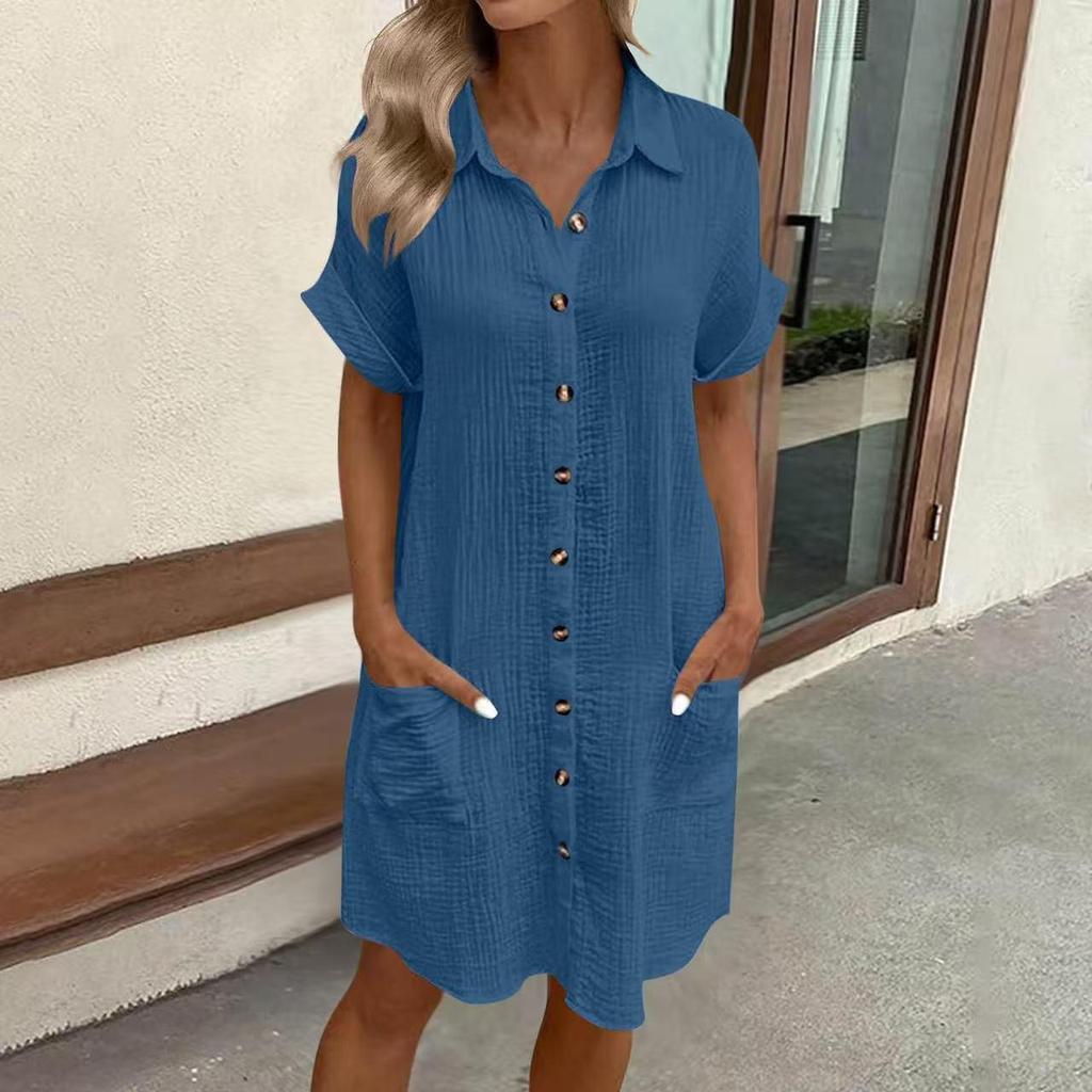 Women's Summer Loose Fit Short-sleeved Dress