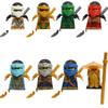 104 PCS ninja building block doll set, assembled role action doll DIY building block doll toy boy birthday gift.