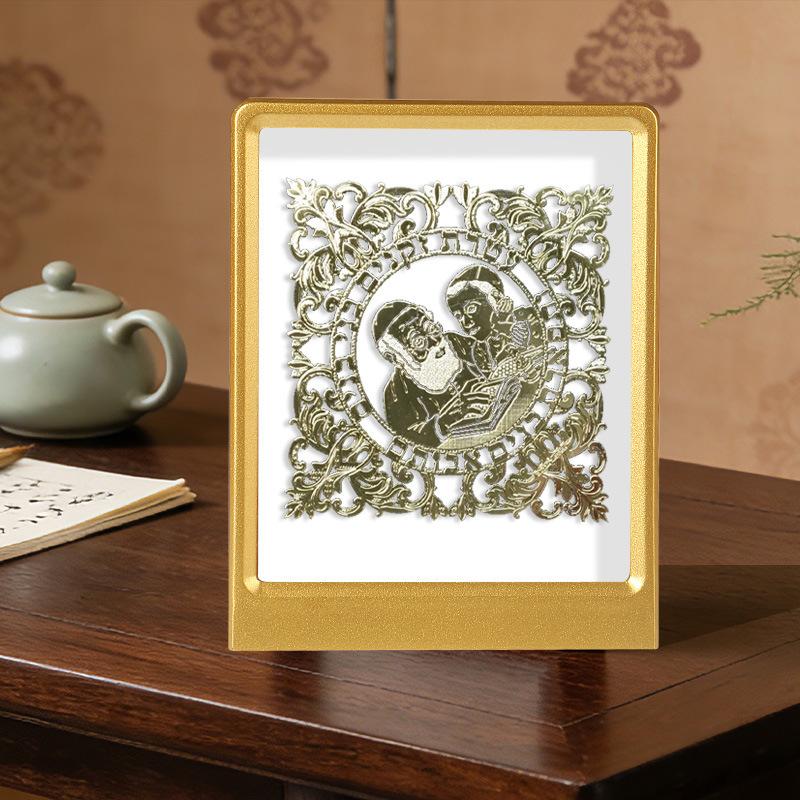 Hot Sale Hamsa Hand Blessing Frame Jewish Hebrew Home Decor Tabletop Metal Photo Frame