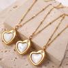 Europe, America, Non-fading New Titanium Steel Necklace Versatile Peach Heart Shape Women's Fashion Jewelry Necklace Love Shape 2026