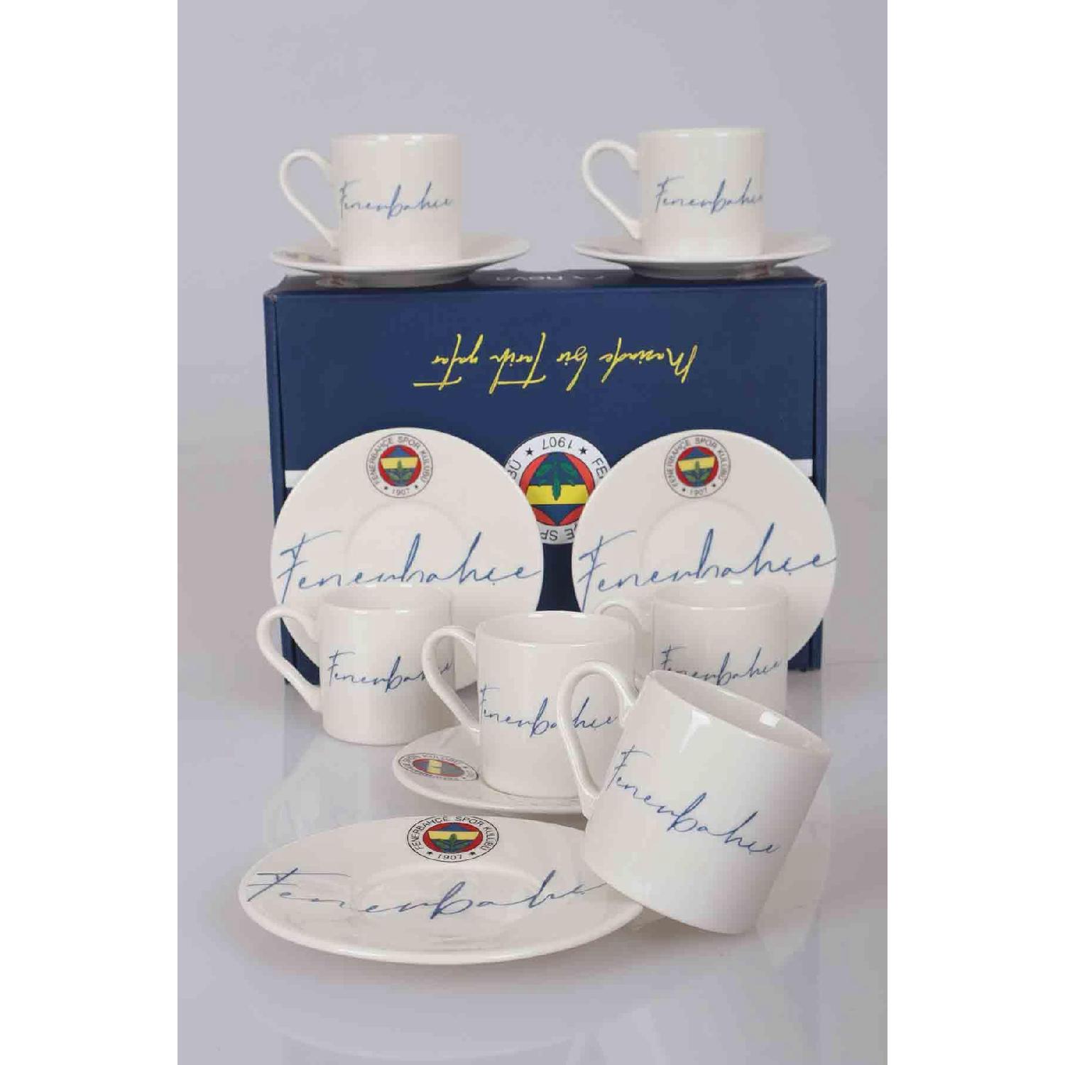 

Лицензированный набор турецких кофейных чашек Fenerbahe на 6 человек