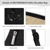Puffer Crescent Bag for Women Quilted Shoulder Bag Nylon Adjustable Strap Shoulder Purse with Zipper Hobo Bag for Work Travel