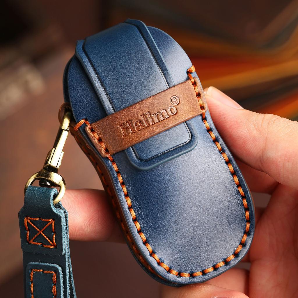 For Xiaomi SU7 smart button key cover, leather all-inclusive protective cover, card bag, handmade card key case.