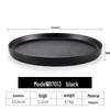 Japanese Style Black Melamine Round Flat Plate